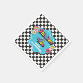 Neon 90s Retro Thirteen is een vibe 13e verjaardag Servet (Hoek)