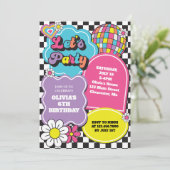 Neon 90s Retro Verjaardag Kaart (Staand voorkant)