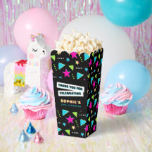 Neon 90s Retro Verjaardagsfeest Dank Je Popcorn