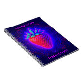 Neon aardbei levendige Look notitieboek (Rechterzijde)