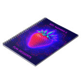 Neon aardbei levendige Look notitieboek (Linkerzijde)