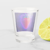 Neon aardbei levendige Look shotglas Shot Glas (Achterkant)