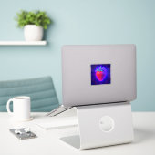 Neon aardbei levendige Look sticker (Laptop op bureau)