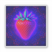 Neon aardbei levendige Look sticker (Voorkant)