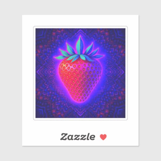 Neon aardbei levendige Look sticker (Vel)