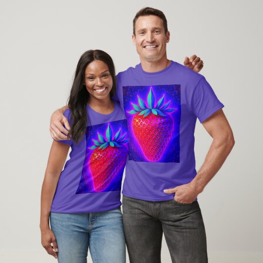 NEON AARDBEI T-SHIRT (Unisex)