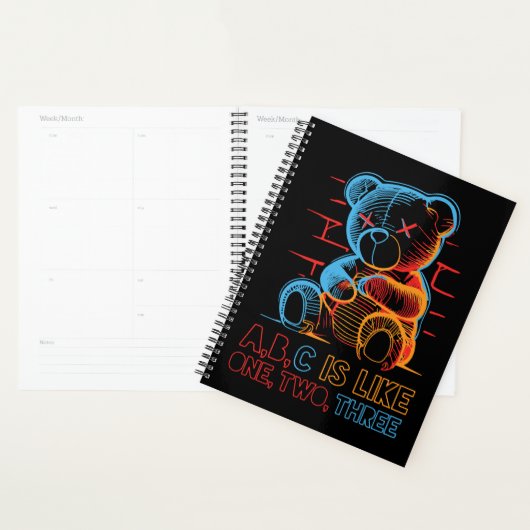Neon ABC Teddibeer Planner (Display)