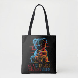 Neon ABC Teddybeer Tote Bag