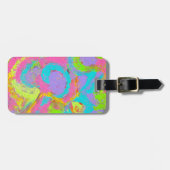 Neon Abstract-Abstracte kunstborstels Bagagelabel (Voorkant horizontaal)