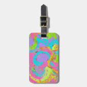 Neon Abstract-Abstracte kunstborstels Bagagelabel (Voorkant verticaal)