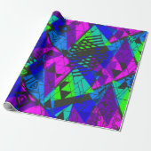 Neon abstract. cadeaupapier (Uitgerold)