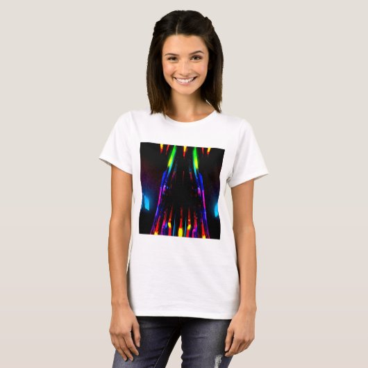 Neon Abstract Design - Bold Eye-Catching Art T-shirt (Voorkant volledig)