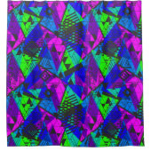 Neon abstract. douchegordijn (Voorkant)