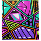 neon abstract douchegordijn (Voorkant)