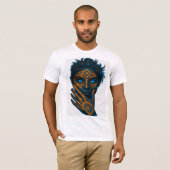 Neon Abstract Gezicht T-Shirt (Voorkant volledig)