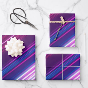 Neon Abstract Glow Patroon Ontwerp Inpakpapier Vel