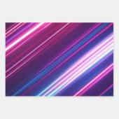 Neon Abstract Glow Pattern Design Inpakpapier Vel (Voorkant 3)