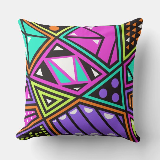 neon abstract kussen buitenshuis (Voorkant)