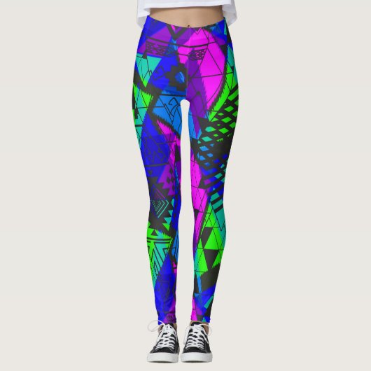 Neon abstract. leggings (Voorkant)