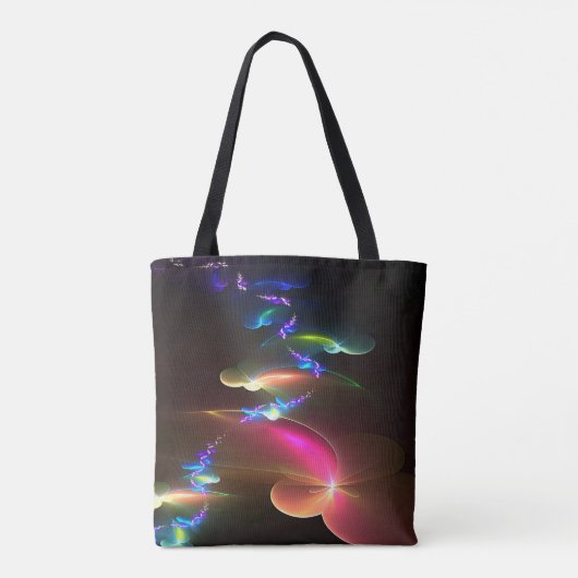 Neon Abstract Light Art Tote Bag (Achterkant)