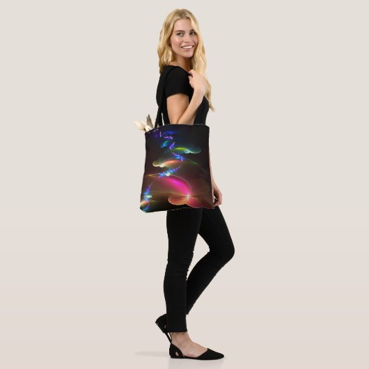 Neon Abstract Light Art Tote Bag (Op model)