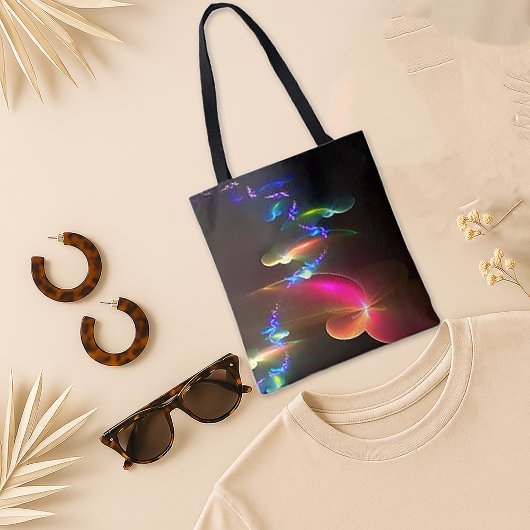 Neon Abstract Light Art Tote Bag