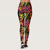 Neon Abstract Luipaardprint Leggings (Achterkant)