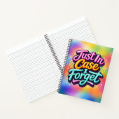 Neon Abstract met Leuke Tekst Notitieboek (Binnen)