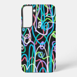 Neon Abstract schilderij Samsung Galaxy Hoesje