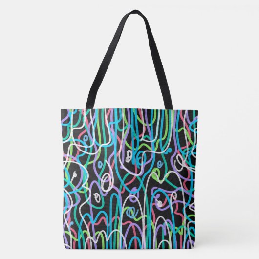 Neon Abstract schilderij Tote Bag (Voorkant)