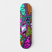neon abstract skateboard (Voorkant)