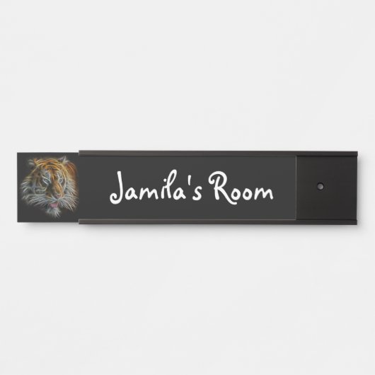 Neon Abstract Tiger Deurbordje (Voorkant)