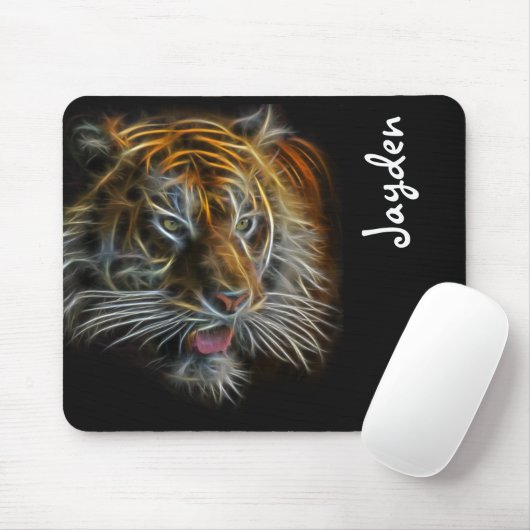 Neon Abstract TigerHead Muismat (Met muis)