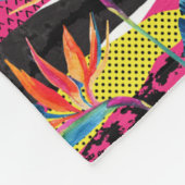 Neon Abstract tropisch textuur patroon Fleece Deken (Hoek)