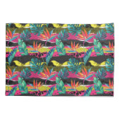 Neon Abstract tropisch textuur patroon Kussensloop (Achterkant-Links)