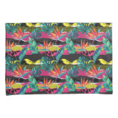 Neon Abstract tropisch textuur patroon Kussensloop (Voorkant-Rechts)