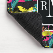 Neon Abstract tropisch textuur patroon Muismat (Hoek)