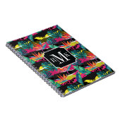 Neon Abstract tropisch textuur patroon Notitieboek (Rechterzijde)
