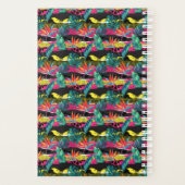 Neon Abstract tropisch textuur patroon Planner (Achterkant)