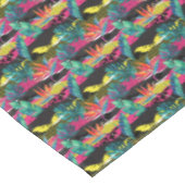 Neon Abstract tropisch textuur patroon Tafelkleed (Gekanteld)