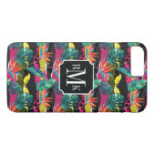 Neon Abstract Tropisch Textuurpatroon Case-Mate iPhone Case (Achterkant (Horizontaal))