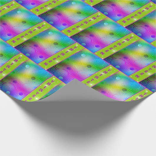 Neon Abstract voor 13e verjaardag Cadeaupapier (Hoek)