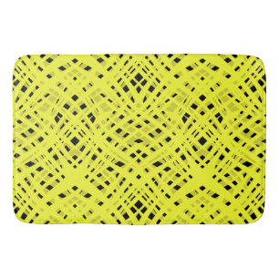 Neon, abstract, zwart, geel badmat