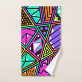 neon abstracte badhanddoekset bad handdoek (Handdoek)