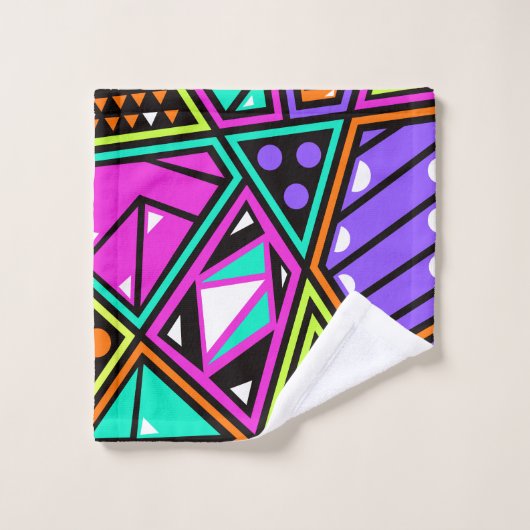 neon abstracte badhanddoekset bad handdoek (Wasdoekje)