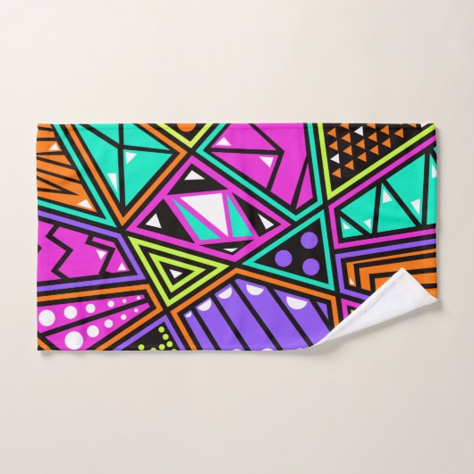 neon abstracte badhanddoekset bad handdoek (Handdoek)