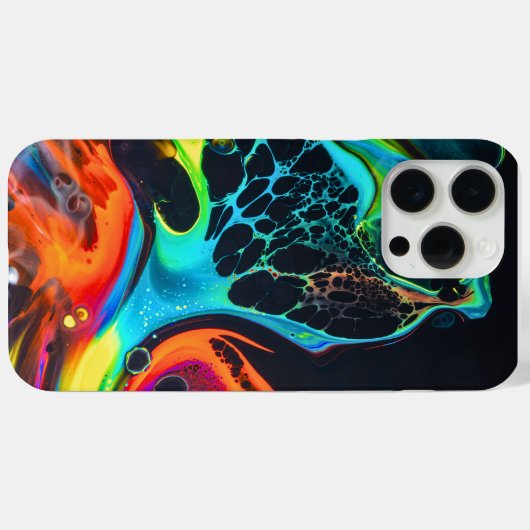 Neon Abstracte Fluid Art Telefoonhoes Case-Mate iPhone Case (Achterkant (horizontaal))