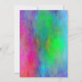 Neon Abstracte kerstfeestuitnodiging Kaart (Achterkant)