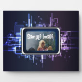 Neon Abstracte kunstplaquette Fotoplaat (Voorkant)