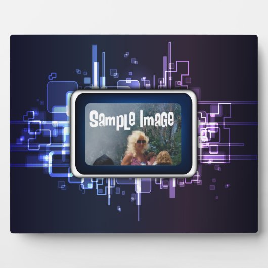 Neon Abstracte kunstplaquette Fotoplaat (Voorkant)